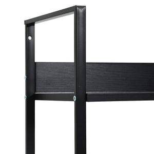 vidaXL Étagère à Livres 3 Tablettes Noir 60x27,6x90,5 cm Bois d'ingénierie