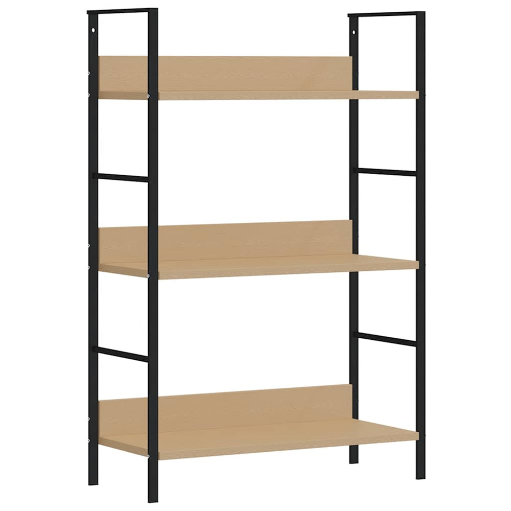 Bücherregal 3 Regalböden Eiche 60×27,6×90,5 cm Holzwerkstoff