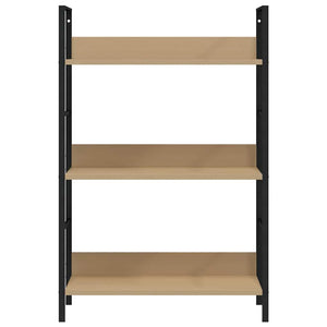 Bücherregal 3 Regalböden Eiche 60×27,6×90,5 cm Holzwerkstoff