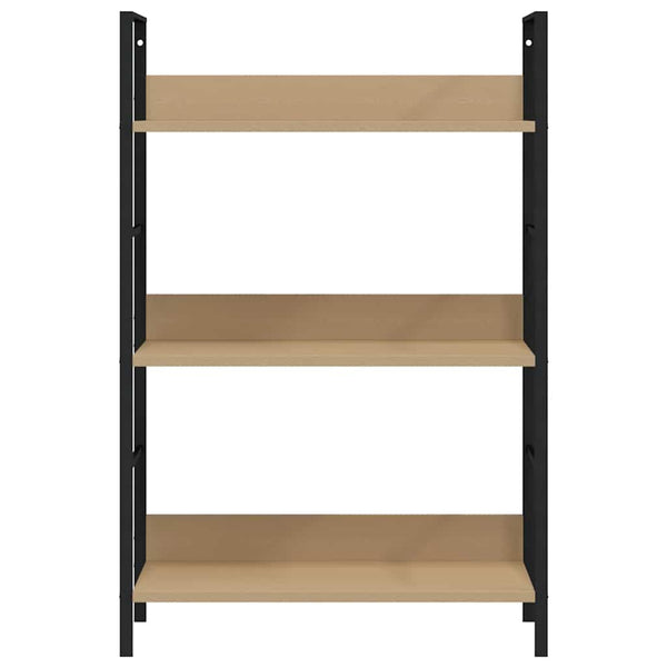 Bücherregal 3 Regalböden Eiche 60×27,6×90,5 cm Holzwerkstoff