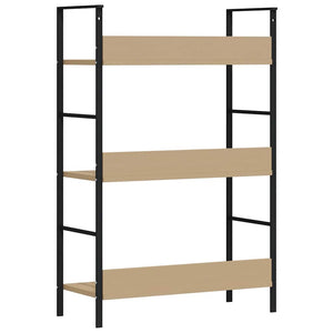 Bücherregal 3 Regalböden Eiche 60×27,6×90,5 cm Holzwerkstoff