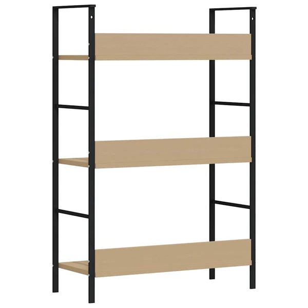 Bücherregal 3 Regalböden Eiche 60×27,6×90,5 cm Holzwerkstoff