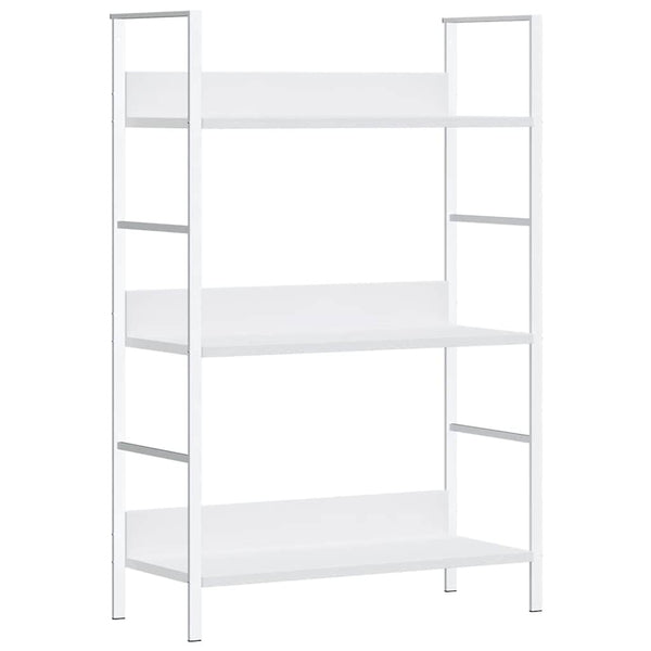 Bücherregal 3 Regalböden Weiß 60×27,6×90,5 cm Holzwerkstoff