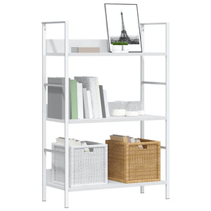 Bücherregal 3 Regalböden Weiß 60×27,6×90,5 cm Holzwerkstoff