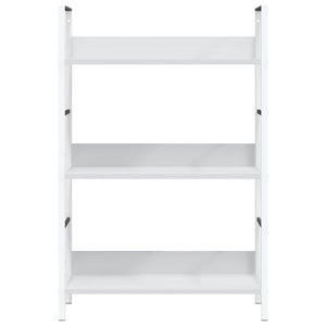 Bücherregal 3 Regalböden Weiß 60×27,6×90,5 cm Holzwerkstoff