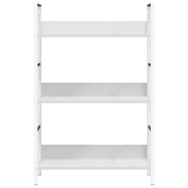 Bücherregal 3 Regalböden Weiß 60×27,6×90,5 cm Holzwerkstoff