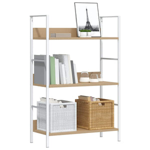 Bücherregal 3 Regalböden Eiche 60×27,6×90,5 cm Holzwerkstoff
