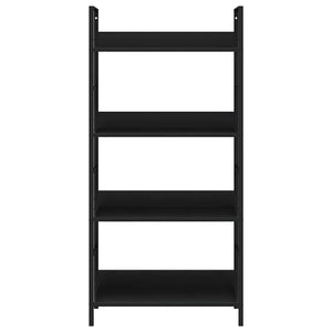 Bücherregal 4 Regalböden Schwarz 60×27,6×124,5 cm Holzwerkstoff