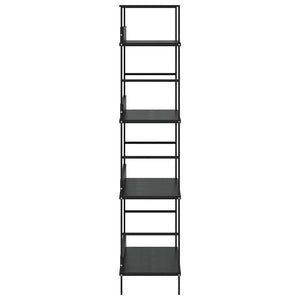 Bücherregal 4 Regalböden Schwarz 60×27,6×124,5 cm Holzwerkstoff