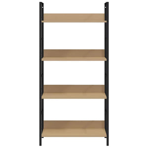 Bücherregal 4 Regalböden Eiche 60×27,6×124,5 cm Holzwerkstoff