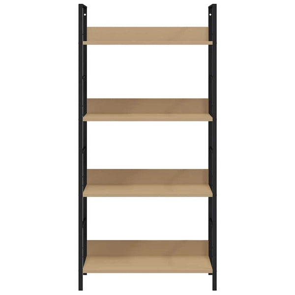 Bücherregal 4 Regalböden Eiche 60×27,6×124,5 cm Holzwerkstoff