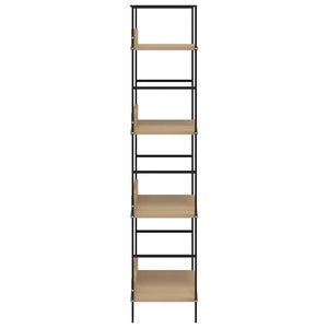 Bücherregal 4 Regalböden Eiche 60×27,6×124,5 cm Holzwerkstoff