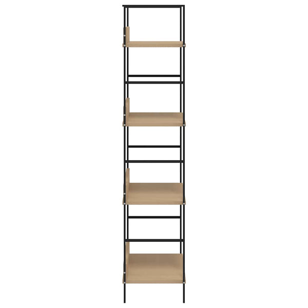 Bücherregal 4 Regalböden Eiche 60×27,6×124,5 cm Holzwerkstoff