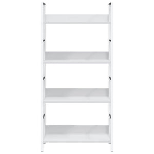 Bücherregal 4 Regalböden Weiß 60×27,6×124,5 cm Holzwerkstoff