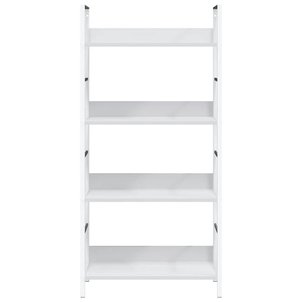 Bücherregal 4 Regalböden Weiß 60×27,6×124,5 cm Holzwerkstoff
