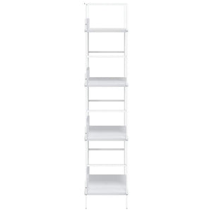 Bücherregal 4 Regalböden Weiß 60×27,6×124,5 cm Holzwerkstoff