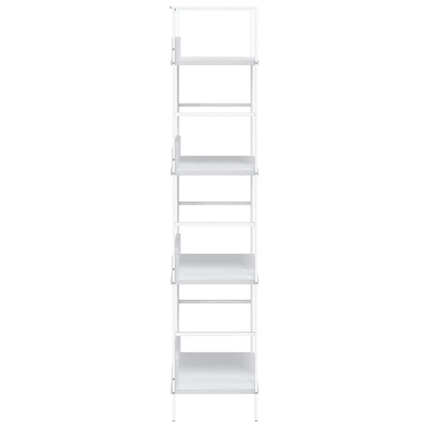 Bücherregal 4 Regalböden Weiß 60×27,6×124,5 cm Holzwerkstoff