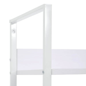 Bücherregal 4 Regalböden Weiß 60×27,6×124,5 cm Holzwerkstoff