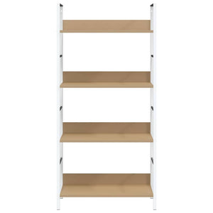 Bücherregal 4 Regalböden Eiche 60×27,6×124,5 cm Holzwerkstoff