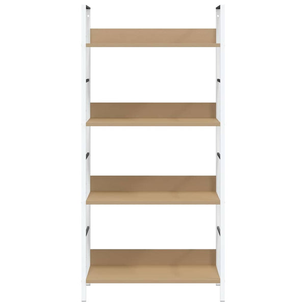 Bücherregal 4 Regalböden Eiche 60×27,6×124,5 cm Holzwerkstoff