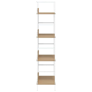 Bücherregal 4 Regalböden Eiche 60×27,6×124,5 cm Holzwerkstoff
