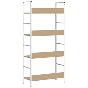 Bücherregal 4 Regalböden Eiche 60×27,6×124,5 cm Holzwerkstoff