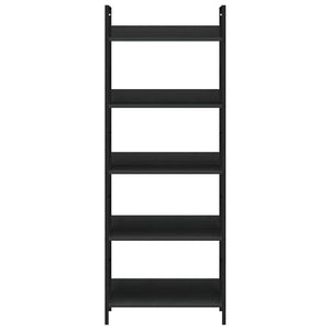 Bücherregal 5 Regalböden Schwarz 60x27,6x158,5 cm Holzwerkstoff