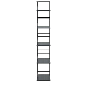 Bücherregal 5 Regalböden Schwarz 60x27,6x158,5 cm Holzwerkstoff
