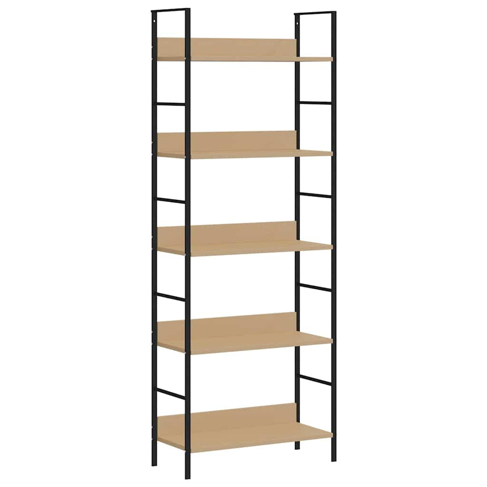 Bücherregal 5 Regalböden Eiche 60x27,6x158,5 cm Holzwerkstoff