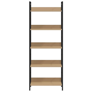 Bücherregal 5 Regalböden Eiche 60x27,6x158,5 cm Holzwerkstoff