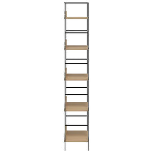 Bücherregal 5 Regalböden Eiche 60x27,6x158,5 cm Holzwerkstoff