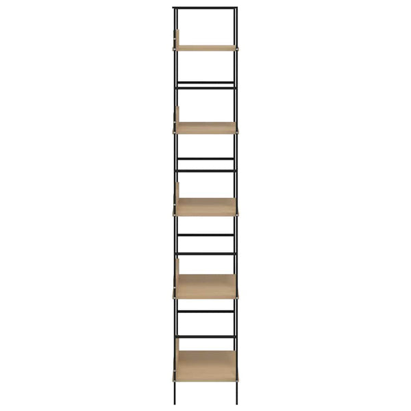 Bücherregal 5 Regalböden Eiche 60x27,6x158,5 cm Holzwerkstoff