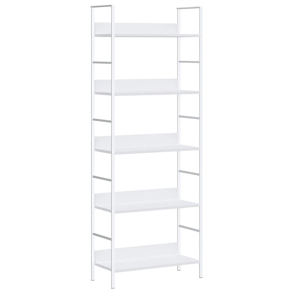 Bücherregal 5 Regalböden Weiß 60x27,6x158,5 cm Holzwerkstoff