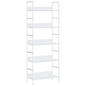 Bücherregal 5 Regalböden Weiß 60x27,6x158,5 cm Holzwerkstoff