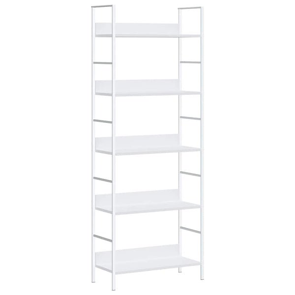 Bücherregal 5 Regalböden Weiß 60x27,6x158,5 cm Holzwerkstoff