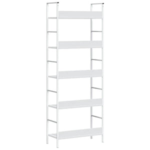 Bücherregal 5 Regalböden Weiß 60x27,6x158,5 cm Holzwerkstoff