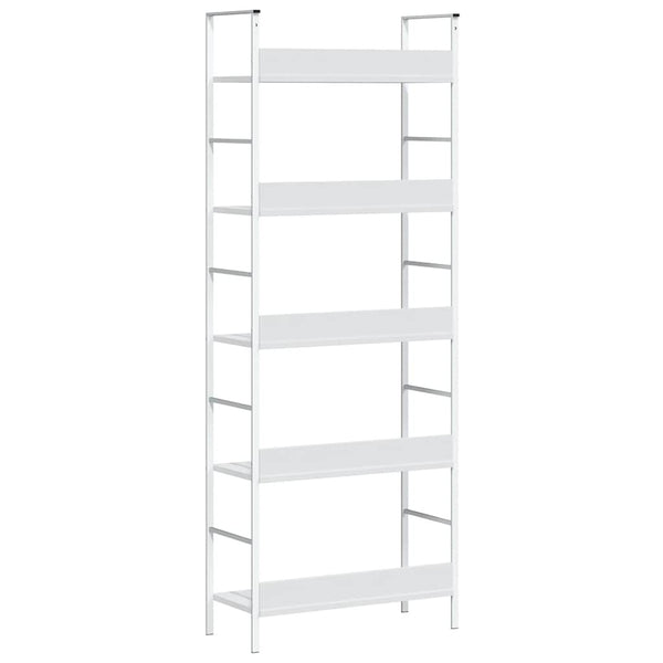 Bücherregal 5 Regalböden Weiß 60x27,6x158,5 cm Holzwerkstoff
