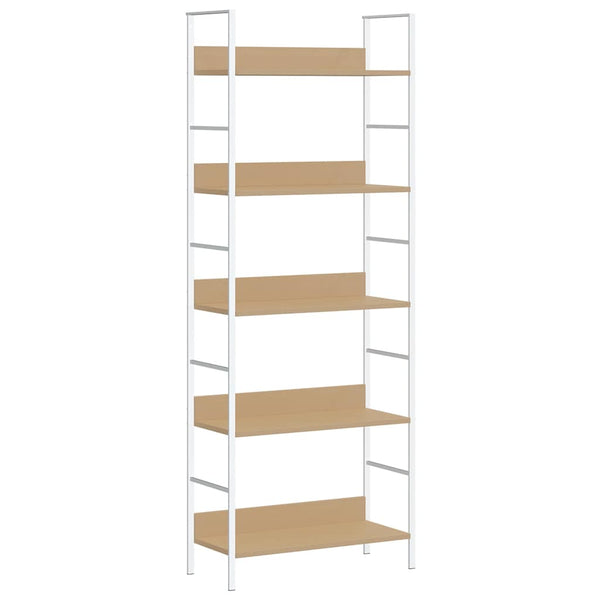 Bücherregal 5 Regalböden Eiche 60x27,6x158,5 cm Holzwerkstoff