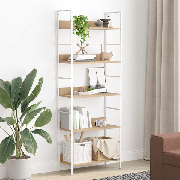 Bücherregal 5 Regalböden Eiche 60x27,6x158,5 cm Holzwerkstoff