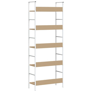 Bücherregal 5 Regalböden Eiche 60x27,6x158,5 cm Holzwerkstoff