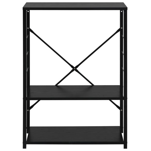 Mikrowellenregal Schwarz 60×39,6×79,5 cm Holzwerkstoff