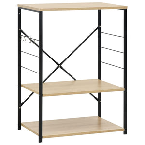 Mikrowellenregal Schwarz Eiche 60×39,6×79,5 cm Holzwerkstoff