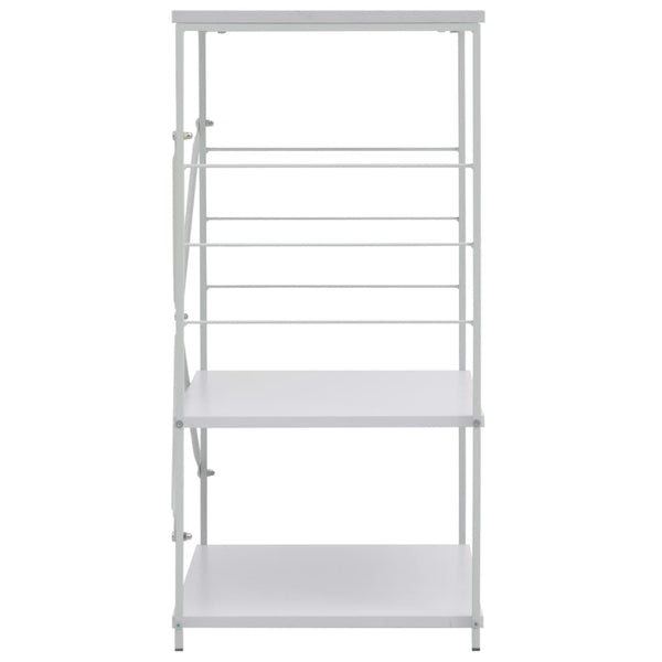 Mikrowellenregal Weiß 60×39,6×79,5 cm Holzwerkstoff