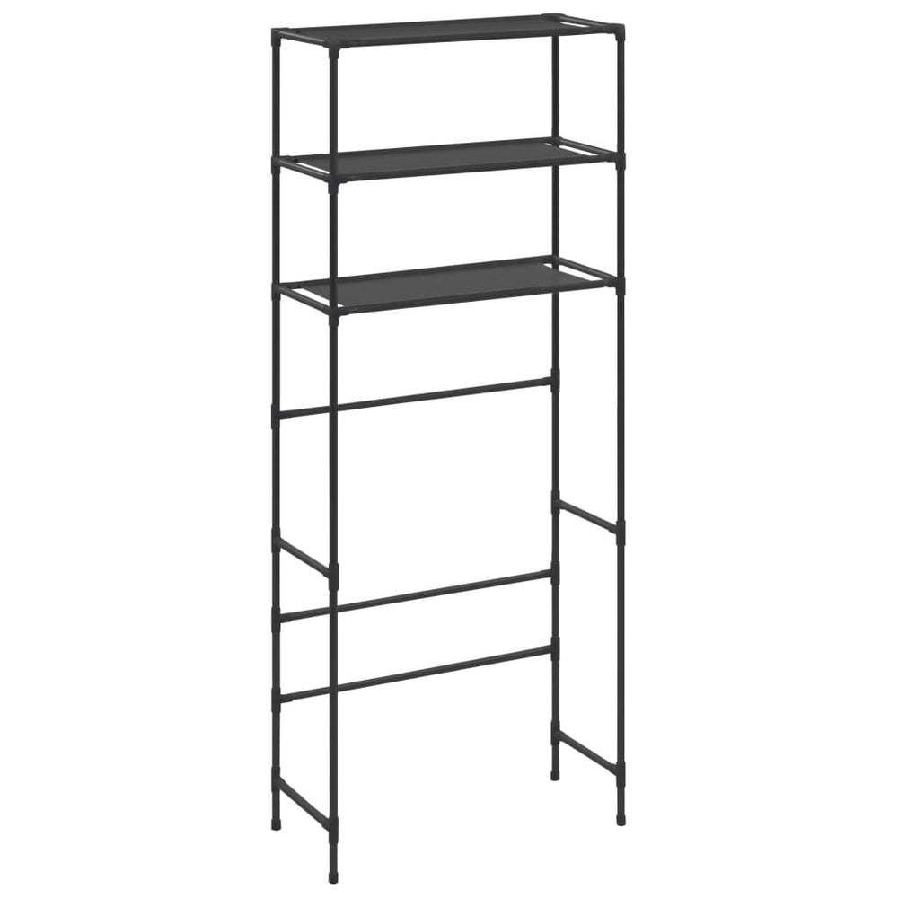 Waschmaschinenregal 3 Ablagen Schwarz 69x28x169 cm