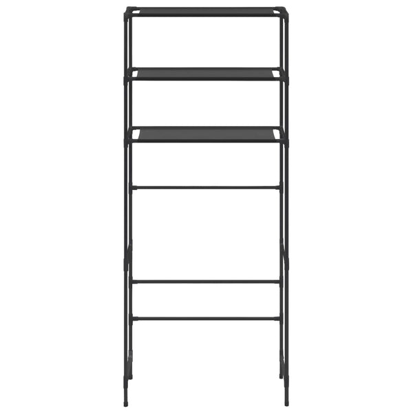 Waschmaschinenregal 3 Ablagen Schwarz 69x28x169 cm