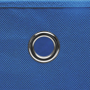 Aufbewahrungsboxen mit Deckeln 4 Stk. Blau 32x32x32 cm Stoff