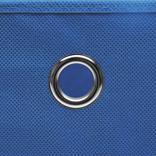 Aufbewahrungsboxen mit Deckeln 4 Stk. Blau 32x32x32 cm Stoff