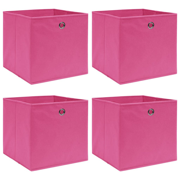 Aufbewahrungsboxen 4 Stk. Rosa 32x32x32 cm Stoff
