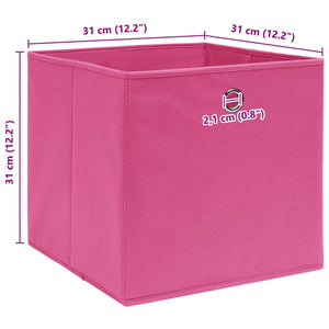 Aufbewahrungsboxen 4 Stk. Rosa 32x32x32 cm Stoff