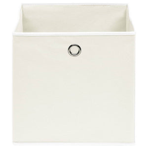 Aufbewahrungsboxen 10 Stk. Weiß 32x32x32 cm Stoff